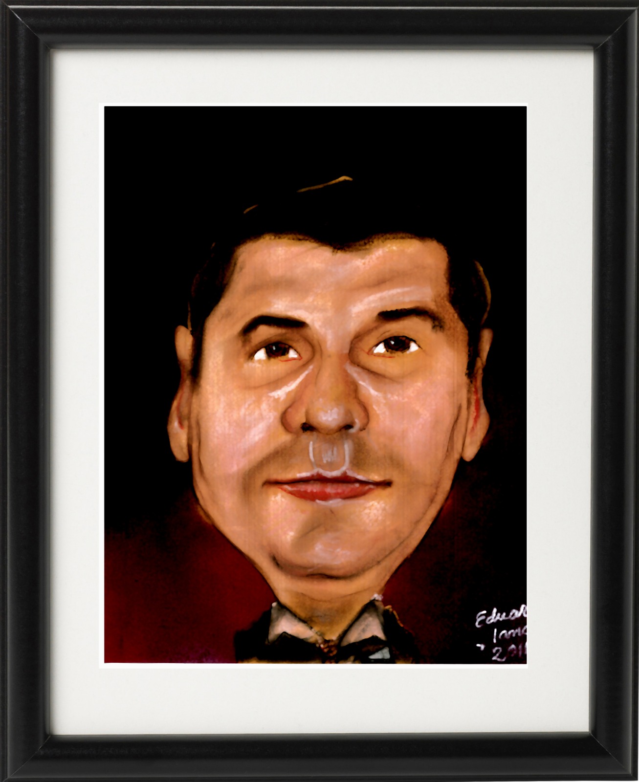 Exemplu caricatură color înrămată